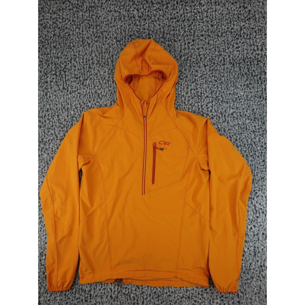 Outdoor Research Whirlwind Hoody Mens Small Orange Windbreaker Softshell